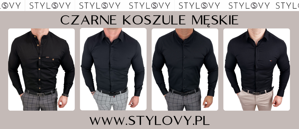 czarne koszule męskie